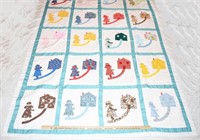 HAND STITCHED COUNTRY QUILT - 89" x 64"