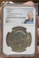 NGC Graded 1978-D Ike Dollar