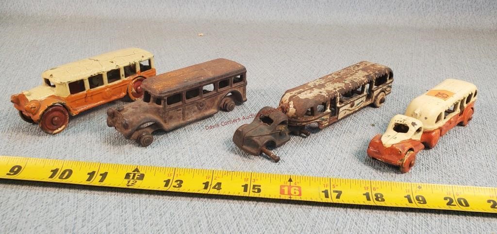 Cast Iron (some arcade) Buses - As Is