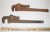2 RIDGID PIPE WRENCHES - CONDITIONS AS SHOWN