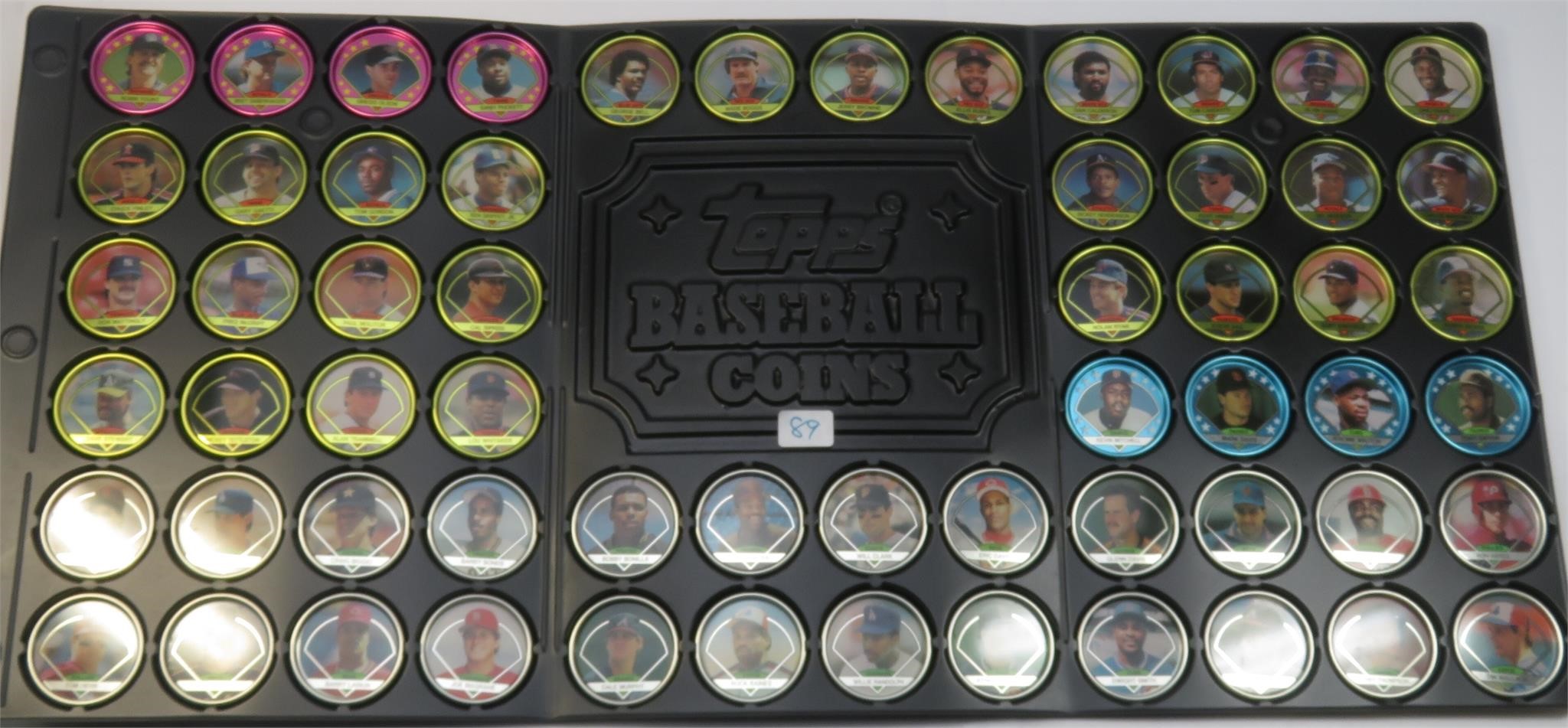 Collection of Vintage Topps Metal Baseball Coins