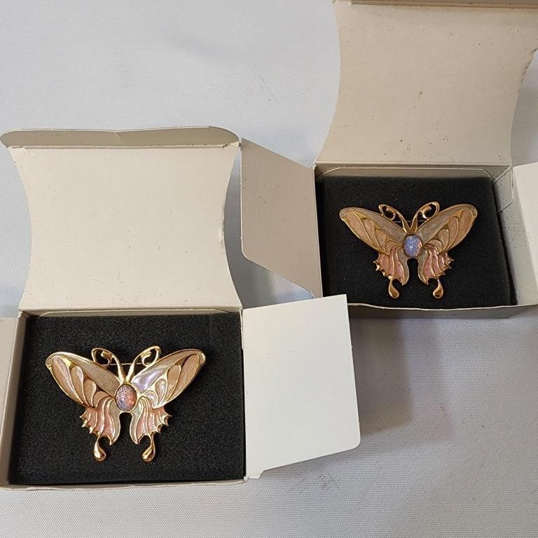 2 Avon Butterfly Pins