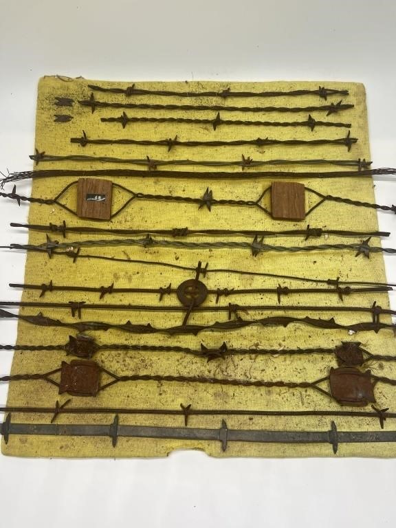 Collection of Antique Barbed Wire 17x17