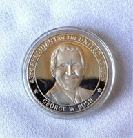George W. Bush Proof Collectors Coin and 1oz
