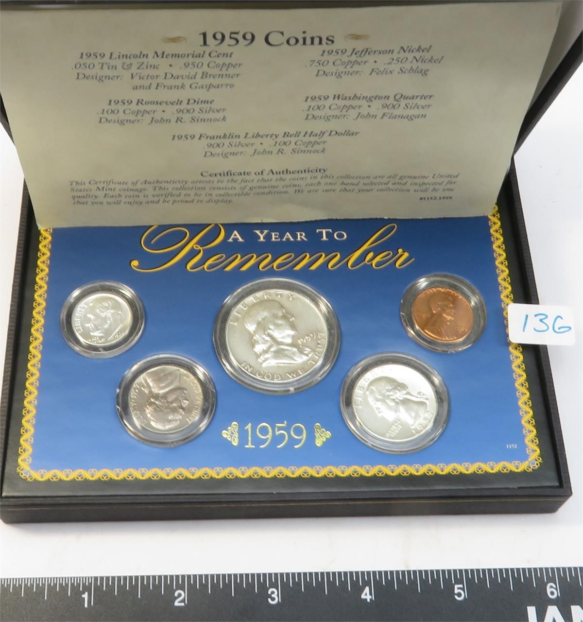 1959 Coin Display. $16.29 Melt Value