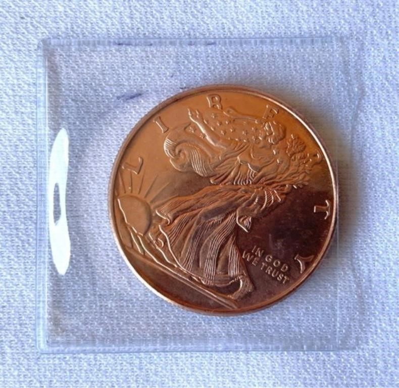 1oz. Copper Proof Walking Liberty Coin