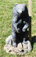 CEMENT BEAR STATUE - CONDITION AS SHOWN