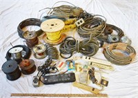 LARGE LOT - WIRE, ELECTRICAL WIRE, POWER STRIPS,
