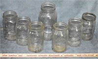 7 WIDE MOUTH CANNING JARS
