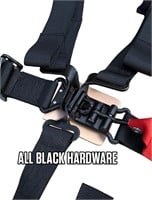5 Point Harness with 3â€³ Belts Black By PRP SB5.3