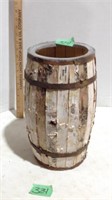 Tree bark barrel