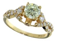 18k Gold 1.41 ct Fancy Yellow Diamond Ring