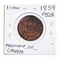 1859 Province of Canada Pre Confederate MS60 One C
