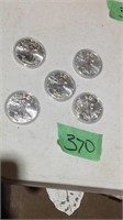 5–2016 1 ounce fine silver dollars
