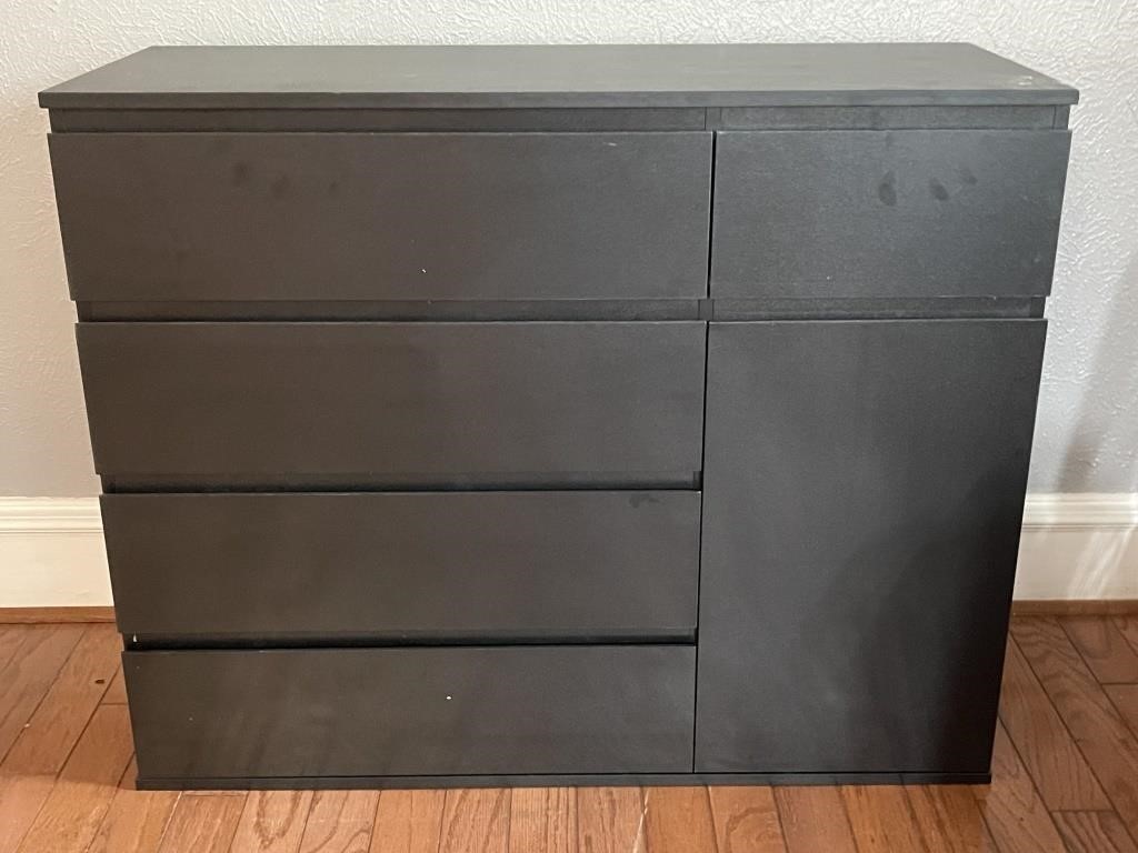 Black Console Cabinet / Dresser, Pressboard