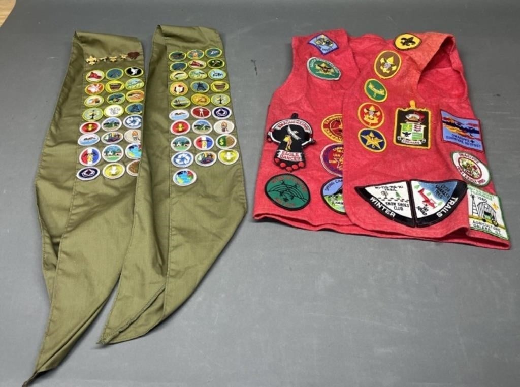 Boy Scouts Vest & 60+ Patches