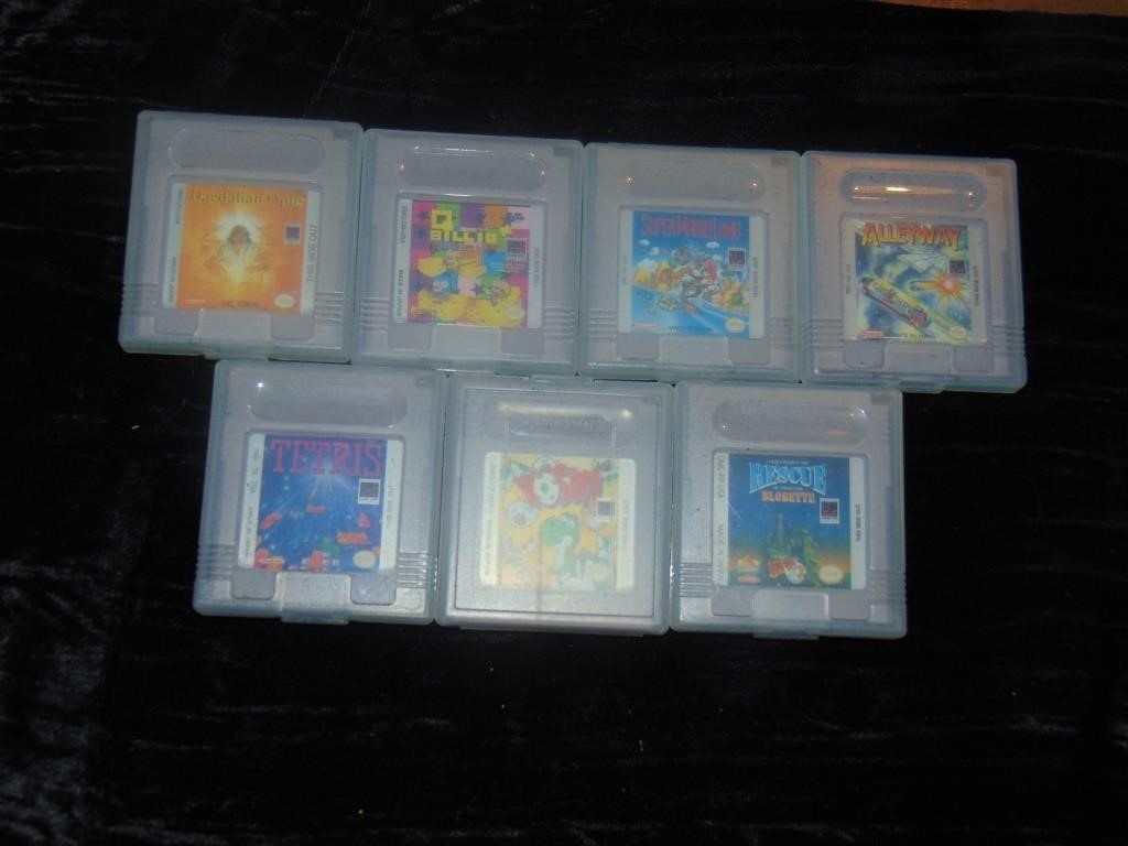 (7) Nintendo Game Boy Game Cartridges