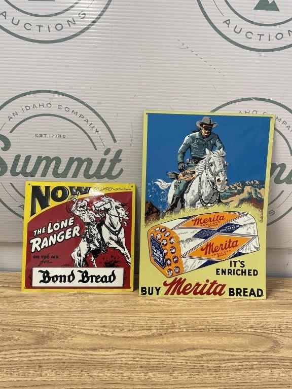 The Lone Ranger Bread AD signs