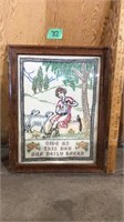 Vintage embroidered picture.