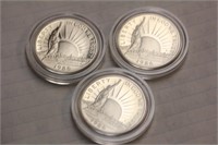 Lot of 3 1986 Liberty Coins