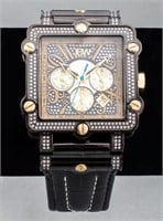 JBW Black Stainless Steel & Diamond Watch