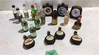 Mini alcohol bottles & collectible sports cologne