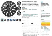 B8698  Tesla Model Y Wheel Covers Matt 4 pack