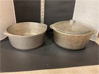 Hammered aluminum pots,one lid