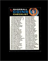 1971 Topps #161 Coins Checklist P/F to GD+