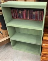 Green Painted Open Bookcase