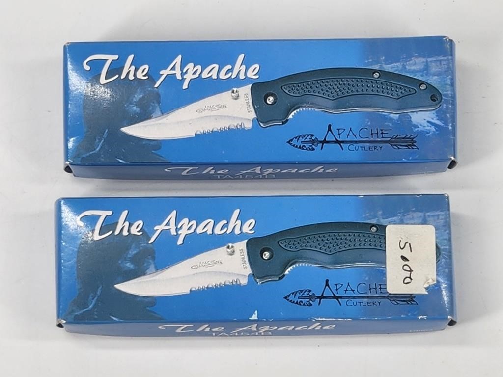 2) APACHE CUTLERY THE APACHE KNIVES W/ BOX