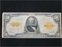 1922 $50 Gold Certificate FR-1200
