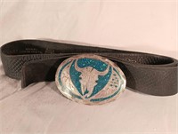 Leather Western Cowboy Belt