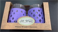 Silicone Wrapped Glassware Purple