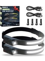 Rechargeable Headlamp 2Pack, 230°Wide Beam