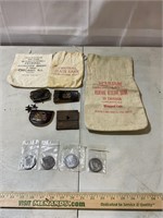 Bank bags, Collectable coins, and advertising