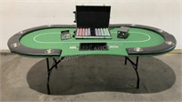 Poker Table, Chips & Cards