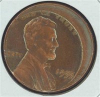 1955 double die mis cut token