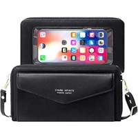 New Faux Leather Crossbody Phone Bag for Women,