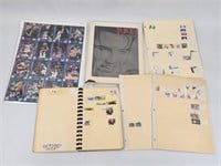 ELVIS STAMP BOOK, LOOSE STAMPS, AUTO BASKETBALL CS