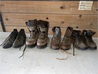 (size 9) 2 Pairs Of Work Boots, Hiking Boots...