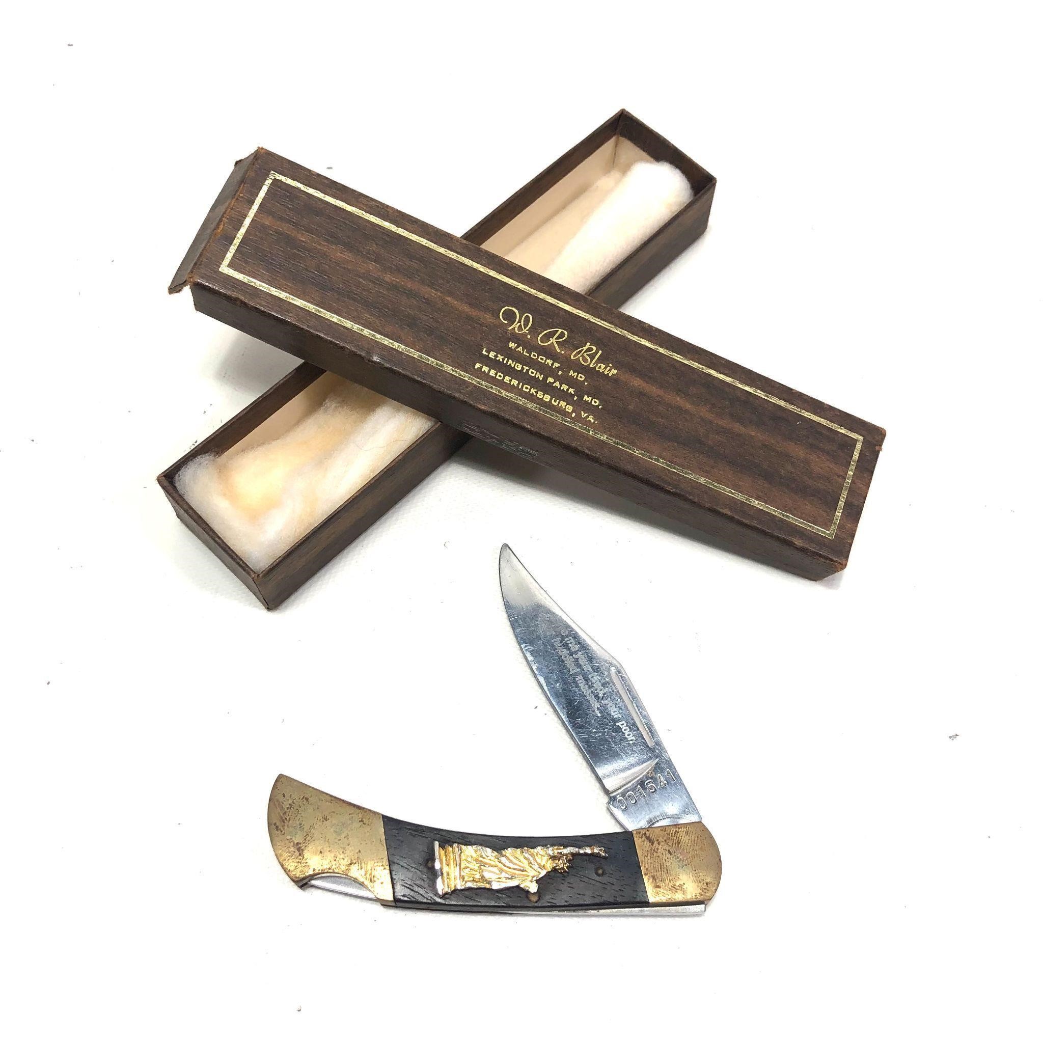 Vintage USA Staue of Liberty Pocket Knife WR Blair
