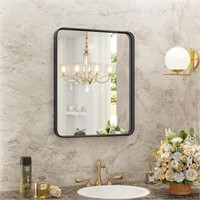 M1214  FIRNEWST Black Framed Vanity Mirror 36 x