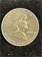 1955 Benjamin Franklin 50 cent piece