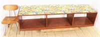 Wood Bench with Storage, Padded Top