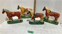 Vintage ceramic horse decorations