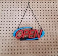 LED "Open" Sign w/ Powder Adapter
