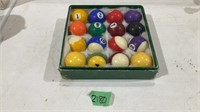 Vintage pool ball set