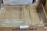 3 CLEAR GLASS PYREX BAKING DISHES