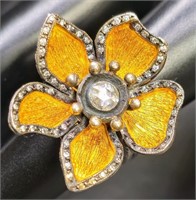 Kurtulan Diamond 24K Flower Ring